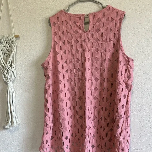 Susan Graver Size 2X Pink Tank Top - Picture 2 of 3